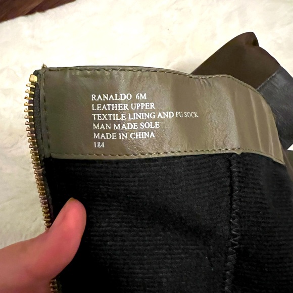 Olive STEVE MADDEN Leather Knee High Biker Boots Sz 6 PRISTINE!✨👢 - Picture 7 of 7